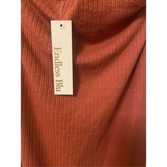 Endless Blu Fall Colored Midi Dress Size Medium - Picture 3 of 4